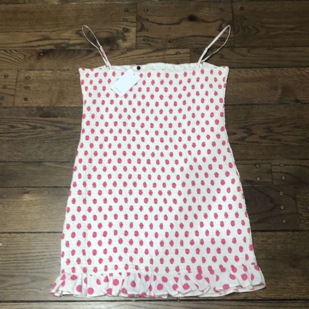 NWT Lovers + Friends Revolve Smock Polka Dot Dress - Picture 5 of 5